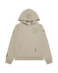 NBA BROOKLYN NETS NEUTRAL BIG BOY'S FLEECE PULLOVER HOODIE (TAUPE)