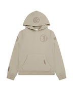 NBA BROOKLYN NETS NEUTRAL BIG BOY'S FLEECE PULLOVER HOODIE (TAUPE)