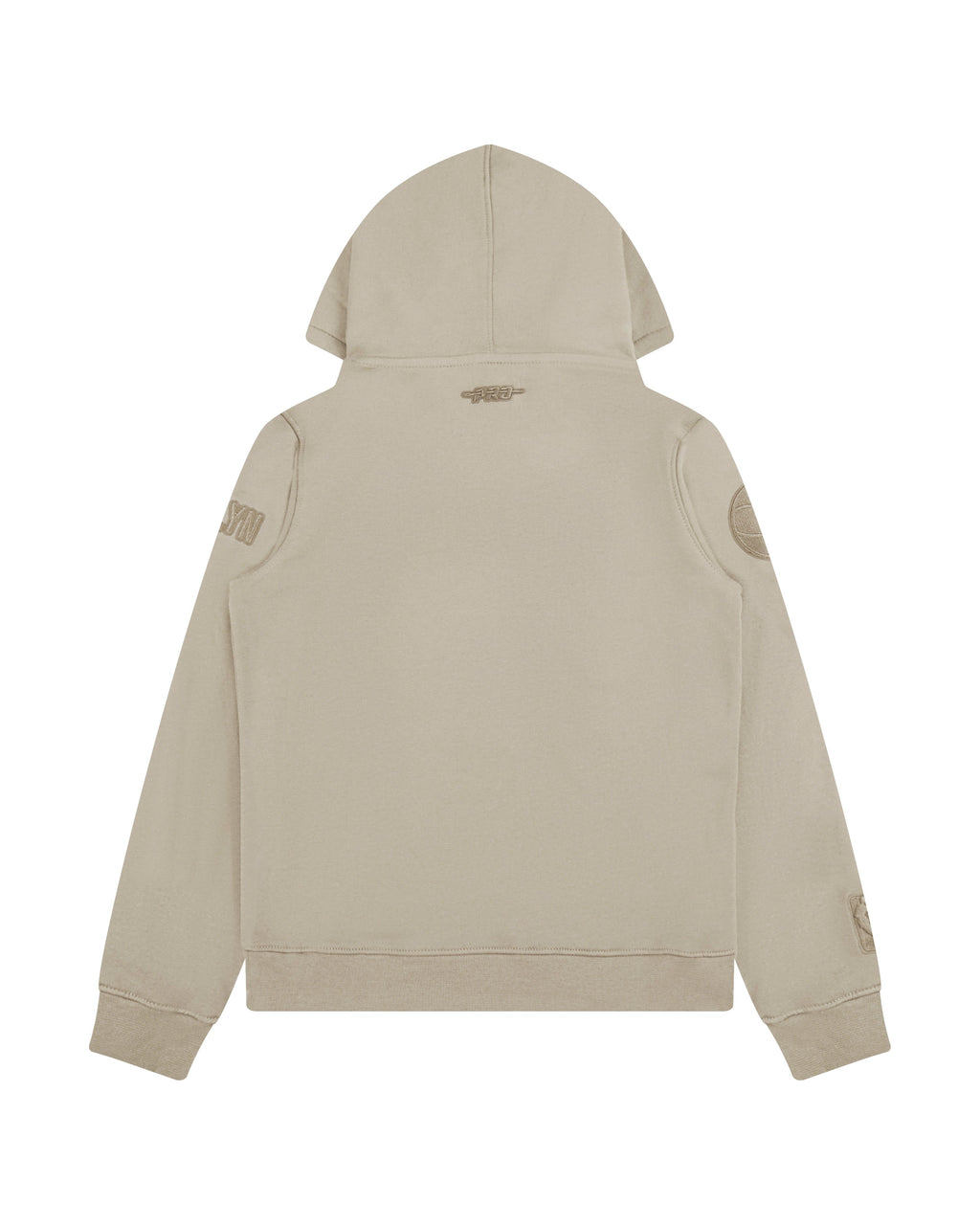 NBA BROOKLYN NETS NEUTRAL BIG BOY'S FLEECE PULLOVER HOODIE (TAUPE)