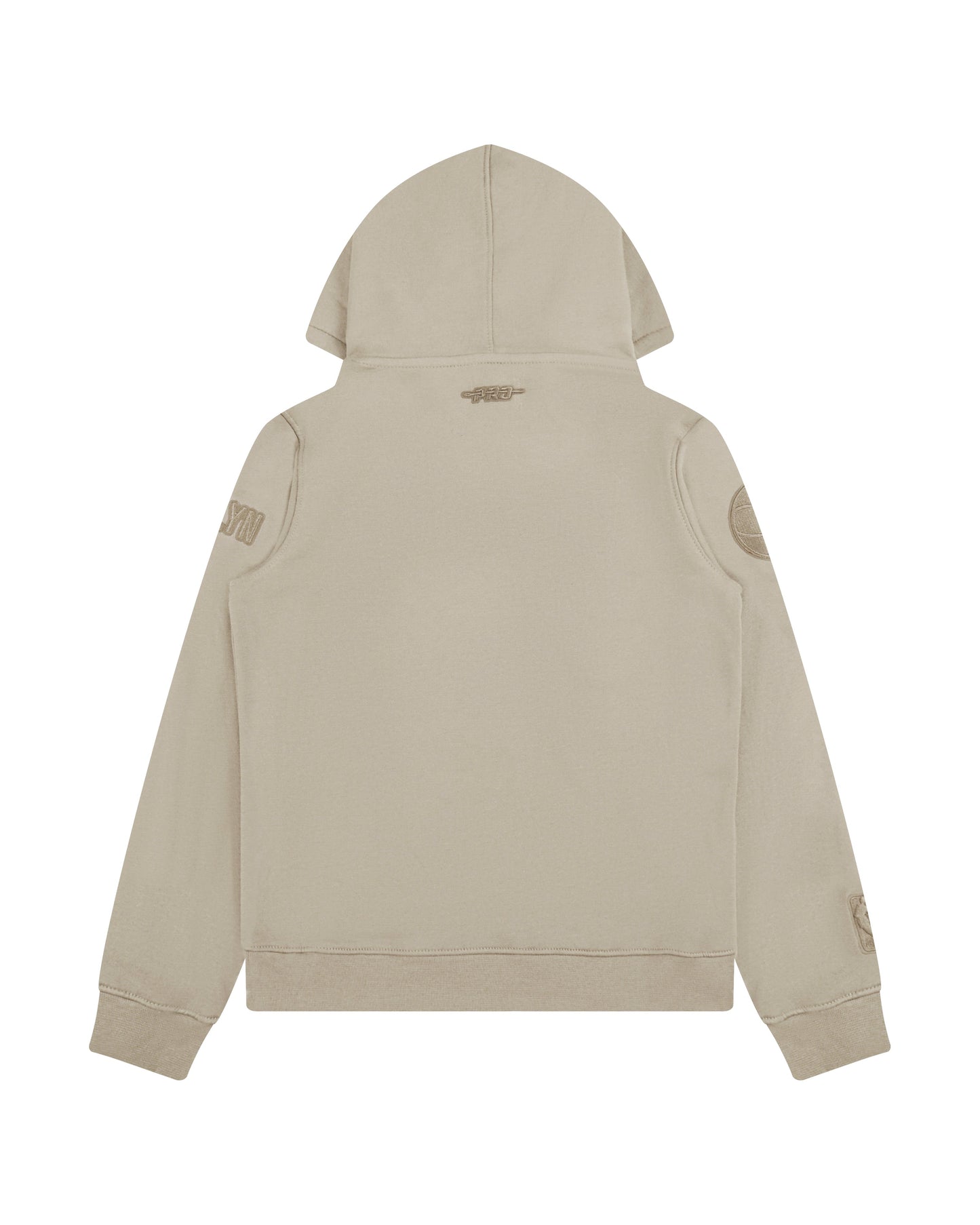 NBA BROOKLYN NETS NEUTRAL BIG BOYS FLEECE PULLOVER HOODIE (TAUPE)