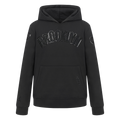 NBA BROOKLYN NETS TRIPLE BLACK BIG BOY'S FLEECE PULLOVER HOODIE (BLACK)
