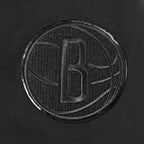 NBA BROOKLYN NETS TRIPLE BLACK BIG BOY'S FLEECE PULLOVER HOODIE (BLACK)