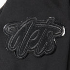 NBA BROOKLYN NETS TRIPLE BLACK BIG BOY'S FLEECE PULLOVER HOODIE (BLACK)