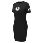 NBA BROOKLYN NETS CLASSIC ROBE MOULANTE POUR FEMME (NOIR)