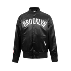 NBA BROOKLYN NETS CLASSIC BLOUSON EN SATIN POUR GARÇON JUNIOR (NOIR)