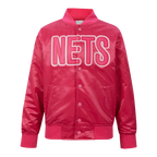 NBA BROOKLYN NETS BLOUSON TRIPLE ROSE EN SATIN POUR FILLE JUNIOR (VIOLET BETTERAVE)