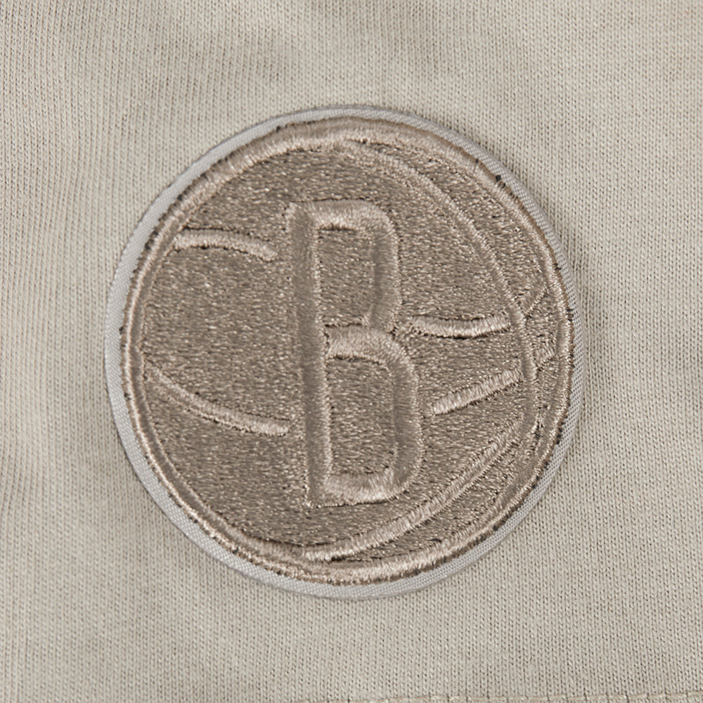 NBA BROOKLYN NETS NEUTRAL T-SHIRT À MANCHES COURTES ET À COUPE CARRÉE POUR FILLE JUNIOR (TAUPE)