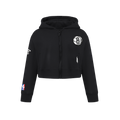 NBA BROOKLYN NETS CLASSIC CHANDAIL À CAPUCHON EN MOLLETON À GLISSIÈRE POUR FILLE JUNIOR (NOIR)