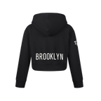 NBA BROOKLYN NETS CLASSIC CHANDAIL À CAPUCHON EN MOLLETON À GLISSIÈRE POUR FILLE JUNIOR (NOIR)