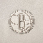 NBA BROOKLYN NETS NEUTRAL CHANDAIL À CAPUCHON EN MOLLETON POUR FILLE JUNIOR (TAUPE)