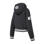 NBA BROOKLYN NETS RETRO CLASSIC BIG GIRL'S RIB FLC PO HOODIE (BLACK)