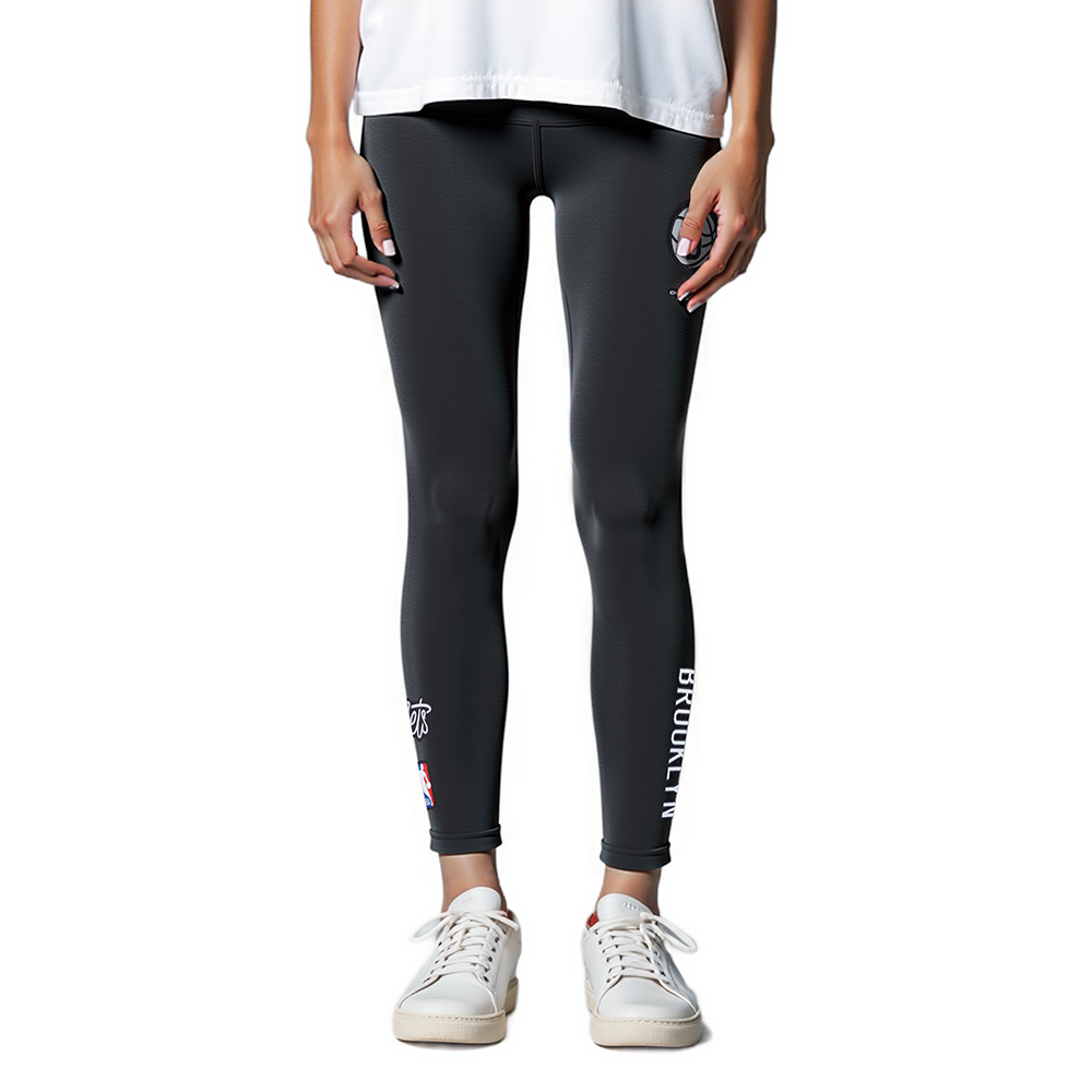 NBA BROOKLYN NETS CLASSIC BIG GIRL'S LEGGING (BLACK)