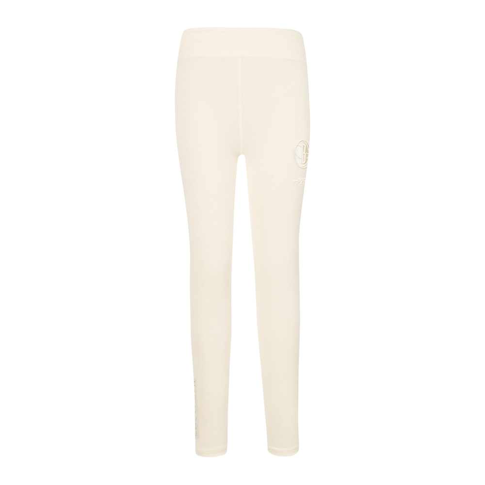 NBA BROOKLYN NETS NEUTRAL BIG GIRL'S LEGGING (EGGSHELL)