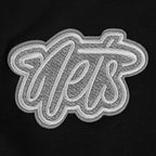 NBA BROOKLYN NETS REVERSE FRENCH TERRY WOMEN'S FLEECE CREWNECK (BLACK)