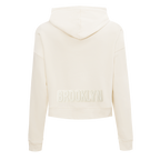 NBA BROOKLYN NETS NEUTRAL WOMEN'S FLC CROPPED PO HOODIE (EGGSHELL)