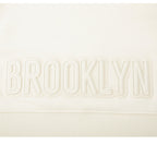 NBA BROOKLYN NETS NEUTRAL WOMEN'S FLC CROPPED PO HOODIE (EGGSHELL)