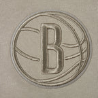 NBA BROOKLYN NETS NEUTRAL WOMEN'S CROPPED PULLOVER HOODIE (TAUPE)