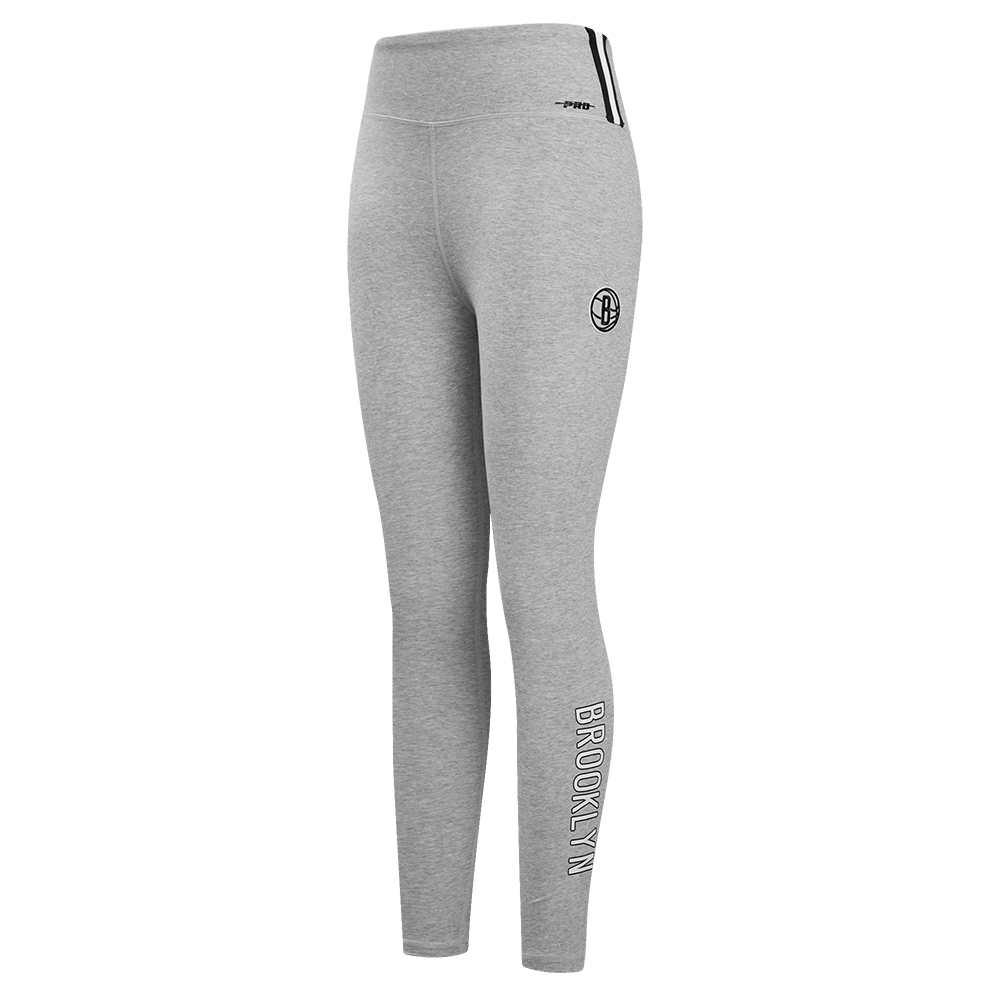 NBA BROOKLYN NETS CLASSIC LEGGING EN JERSEY POUR FEMME (GRIS CHINÉ)