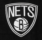 NBA BROOKLYN NETS CLASSIC BLOUSON COLLÉGIAL EN LAINE POUR FEMME (NOIR DE JAIS)
