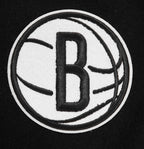 NBA BROOKLYN NETS CLASSIC BLOUSON COLLÉGIAL EN LAINE POUR FEMME (NOIR DE JAIS)