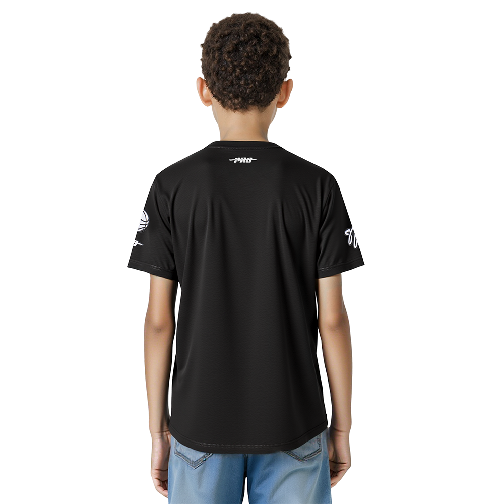 NBA BROOKLYN NETS CLASSIC T-SHIRT À MANCHES COURTES POUR GARÇON ENFANT (NOIR)