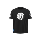 NBA BROOKLYN NETS RETRO CLASSIC LITTLE BOY'S SHORT SLEEVE TEE (BLACK)