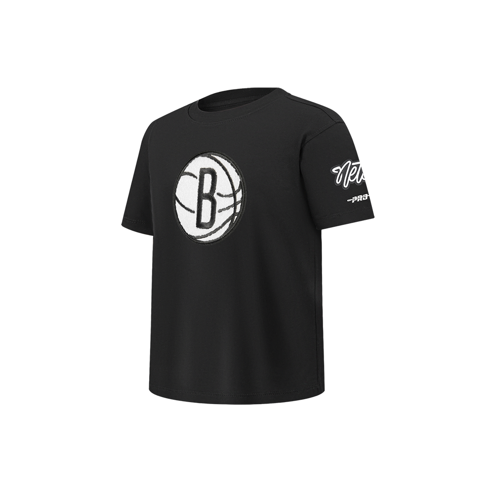NBA BROOKLYN NETS RETRO CLASSIC LITTLE BOY'S SHORT SLEEVE TEE (BLACK)