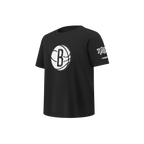 NBA BROOKLYN NETS RETRO CLASSIC LITTLE BOY'S SHORT SLEEVE TEE (BLACK)