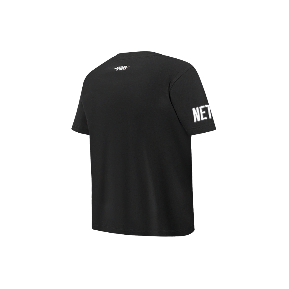 NBA BROOKLYN NETS RETRO CLASSIC LITTLE BOY'S SHORT SLEEVE TEE (BLACK)