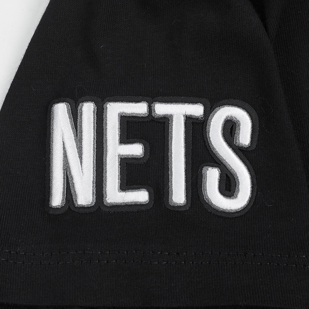 NBA BROOKLYN NETS RETRO CLASSIC LITTLE BOY'S SHORT SLEEVE TEE (BLACK)
