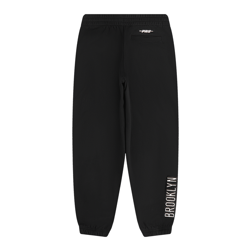 NBA BROOKLYN NETS CLASSIC LITTLE BOYS FLEECE SWEATPANT (BLACK)