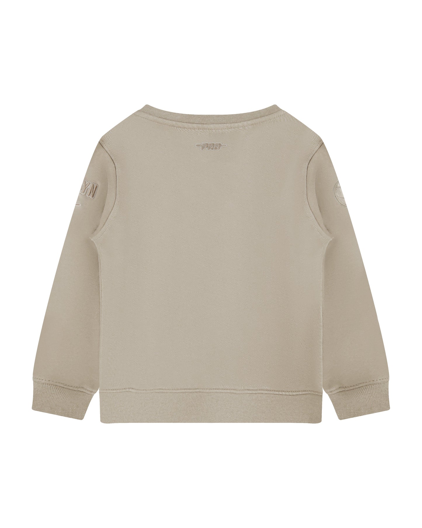 NBA BROOKLYN NETS NEUTRAL LITTLE BOYS FLEECE CREWNECK (TAUPE)