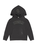 NBA BROOKLYN NETS TRIPLE BLACK LITTLE BOY'S FLEECE PULLOVER HOODIE (BLACK)