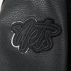 NBA BROOKLYN NETS TRIPLE BLACK BLOUSON COLLÉGIAL EN LAINE POUR GARÇON ENFANT (NOIR DE JAIS)