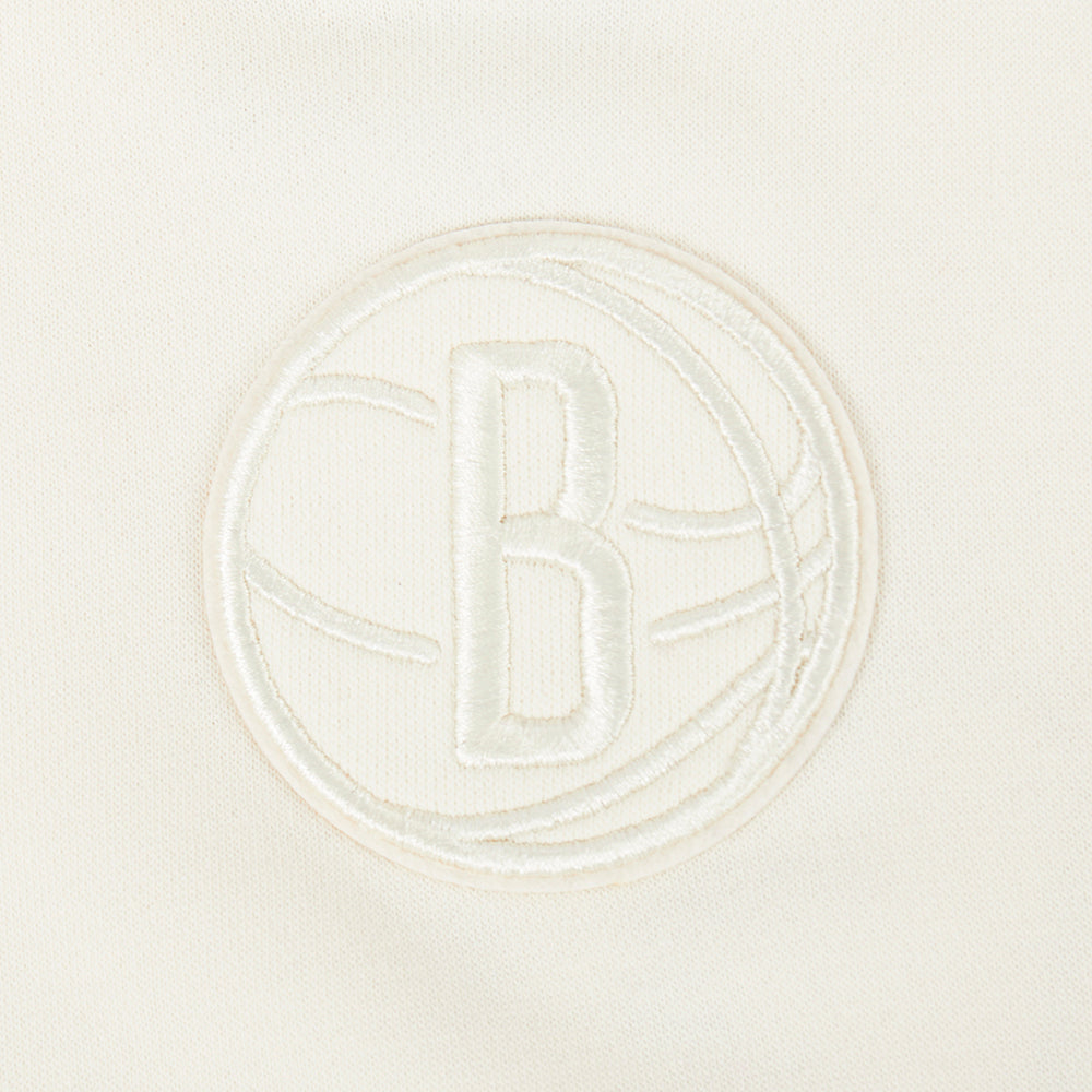 NBA BROOKLYN NETS NEUTRAL CHANDAIL À CAPUCHON EN MOLLETON POUR FILLE ENFANT (COQUILLE D'ŒUF)