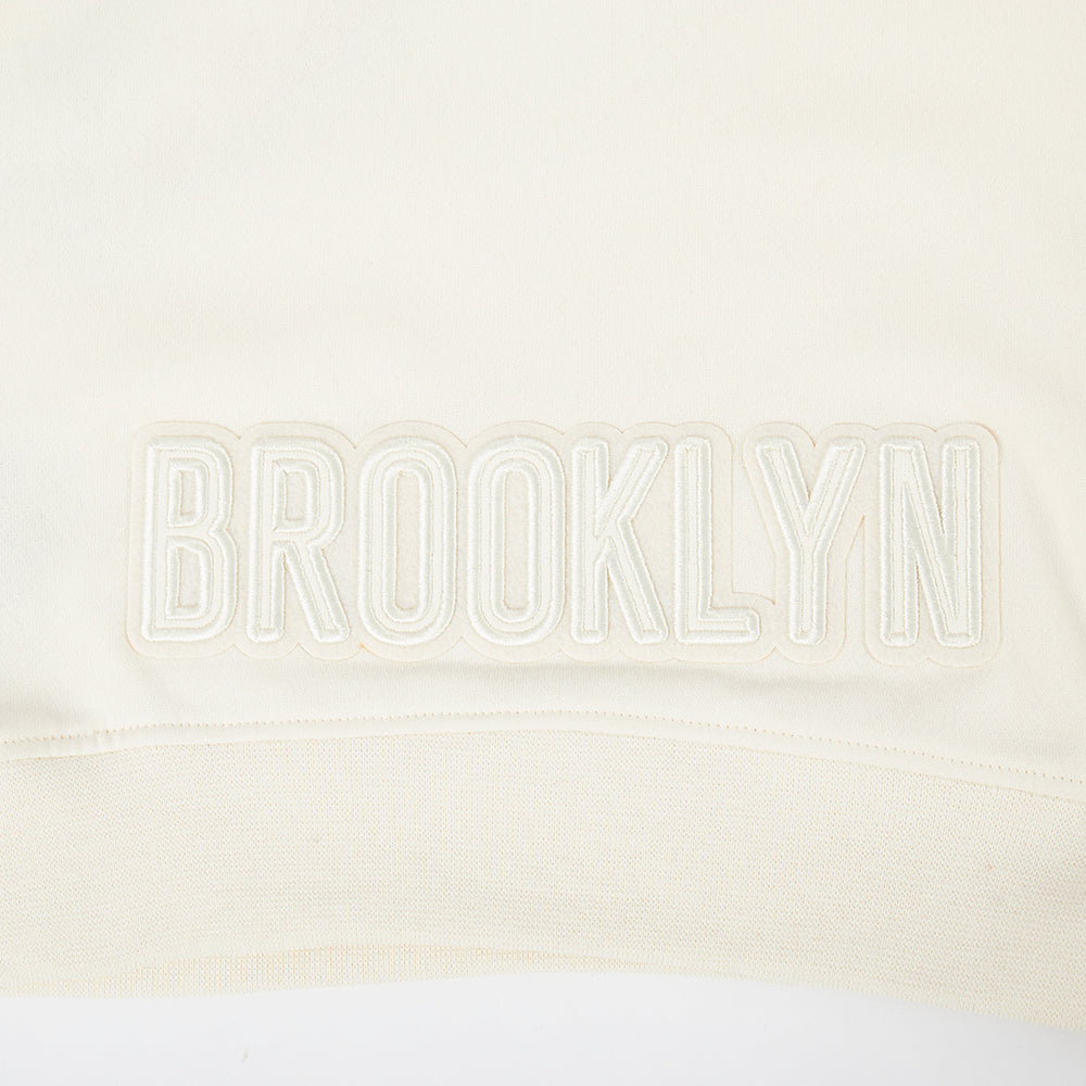 NBA BROOKLYN NETS NEUTRAL CHANDAIL À CAPUCHON EN MOLLETON POUR FILLE ENFANT (COQUILLE D'ŒUF)