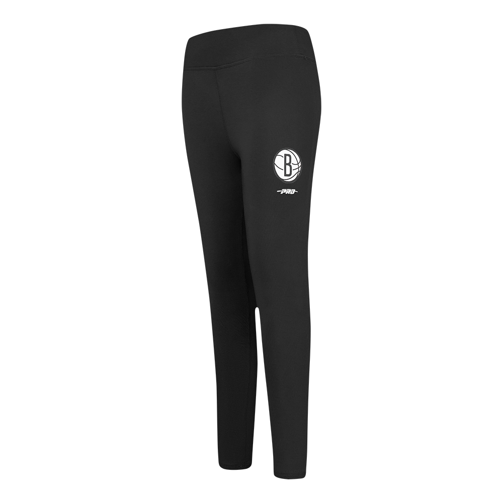 NBA BROOKLYN NETS RETRO CLASSIC LITTLE GIRL'S LEGGING (BLACK)