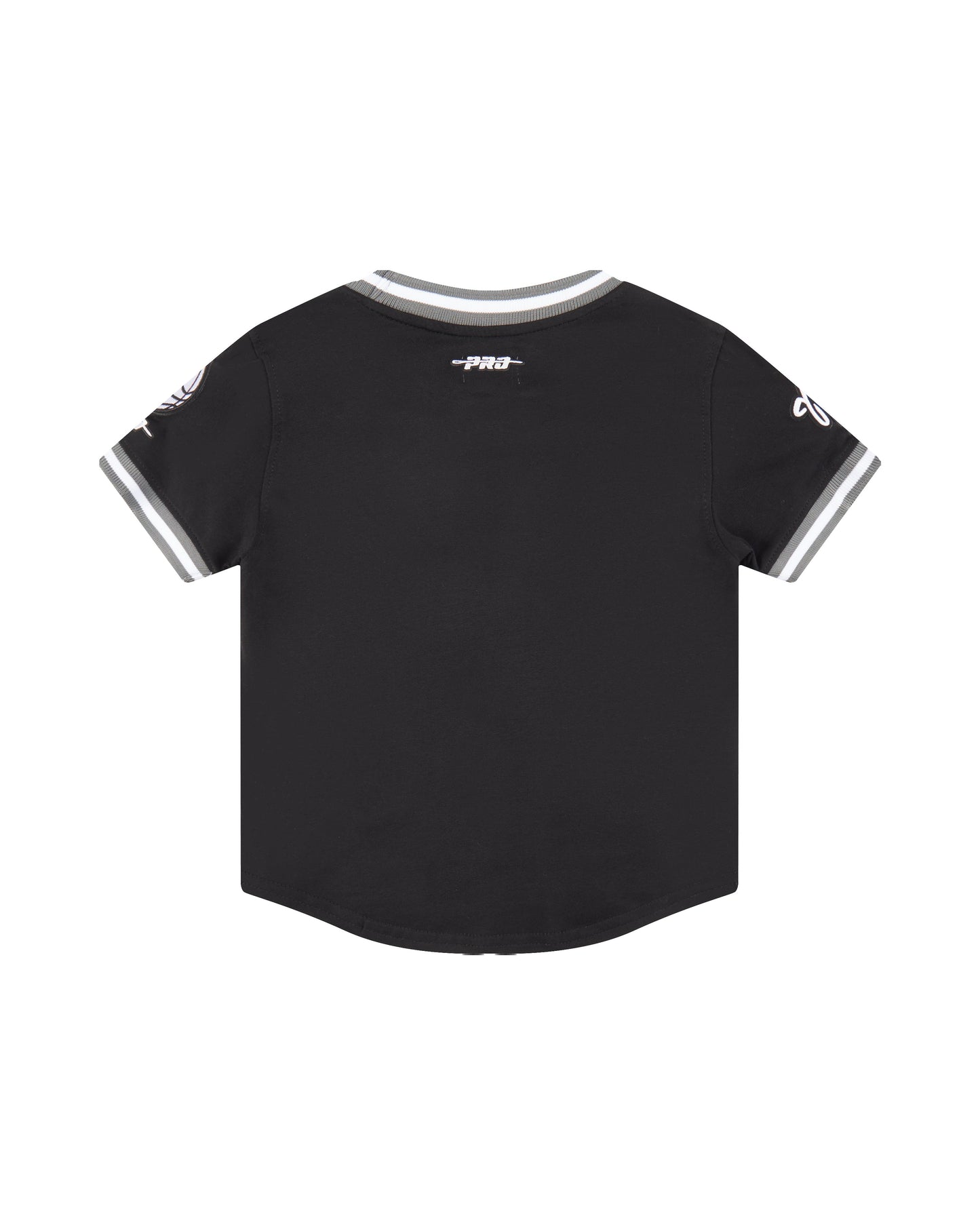 NBA BROOKLYN NETS CLASSIC TODDLER BOYS SHORT SLEEVE STRIPED RIB TEE (BLACK/GRAY)