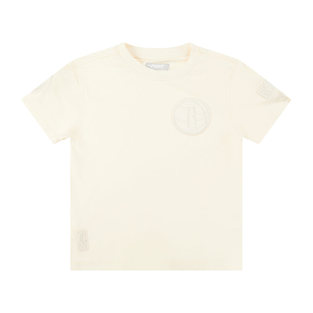 NBA BROOKLYN NETS NEUTRAL T-SHIRT À MANCHES COURTES POUR GARÇON BAMBIN (COQUILLE D'ŒUF)