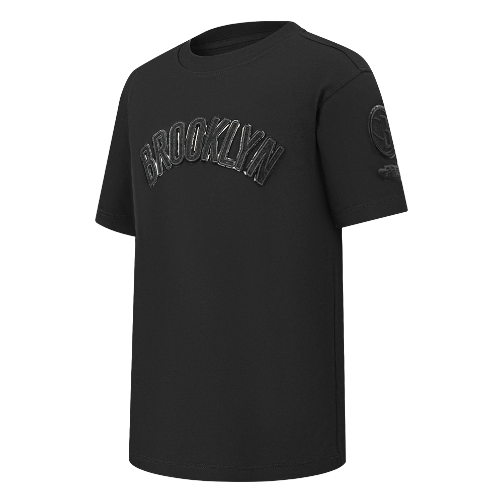 NBA BROOKLYN NETS TRIPLE BLACK TODDLER BOY'S SHORT SLEEVE TEE (BLACK)