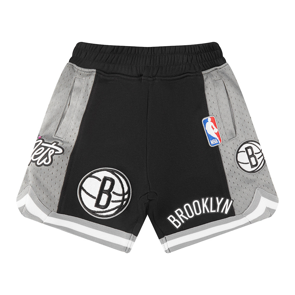 NBA BROOKLYN NETS CLASSIC TODDLER BOY'S FLEECE 2.0 SHORT (BLACK/GRAY)
