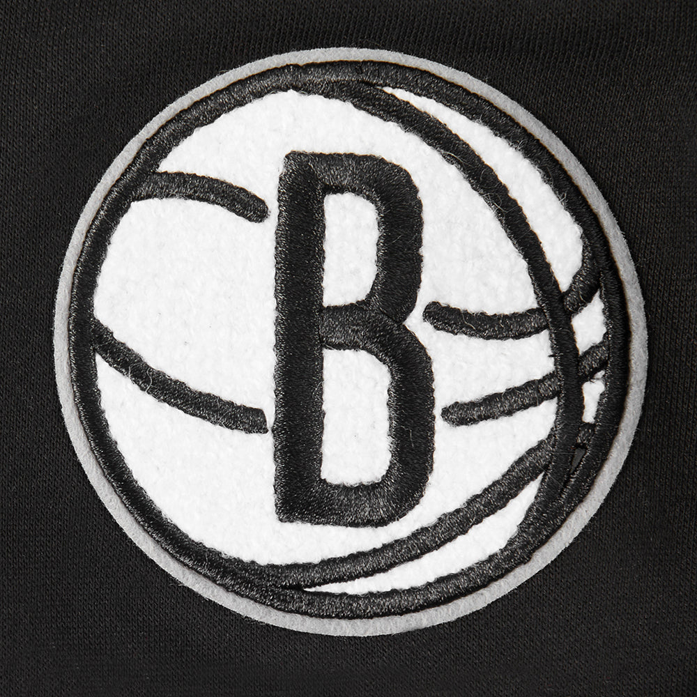 NBA BROOKLYN NETS CLASSIC TODDLER BOY'S FLEECE 2.0 SHORT (BLACK/GRAY)
