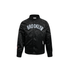 NBA BROOKLYN NETS CLASSIC BLOUSON EN SATIN POUR GARÇON BAMBIN (NOIR)