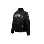 NBA BROOKLYN NETS CLASSIC BLOUSON EN SATIN POUR GARÇON BAMBIN (NOIR)