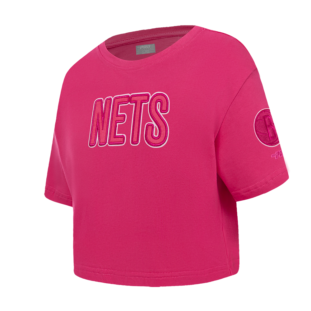 NBA BROOKLYN NETS TRIPLE PINK TODDLER GIRL'S SHORT SLEEVE BOXY TEE (BEETROOT PURPLE)