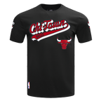NBA CHICAGO BULLS SCRIPT TAIL T-SHIRT POUR HOMME (NOIR)