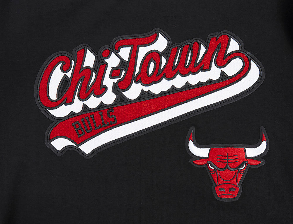 NBA CHICAGO BULLS SCRIPT TAIL T-SHIRT POUR HOMME (NOIR)