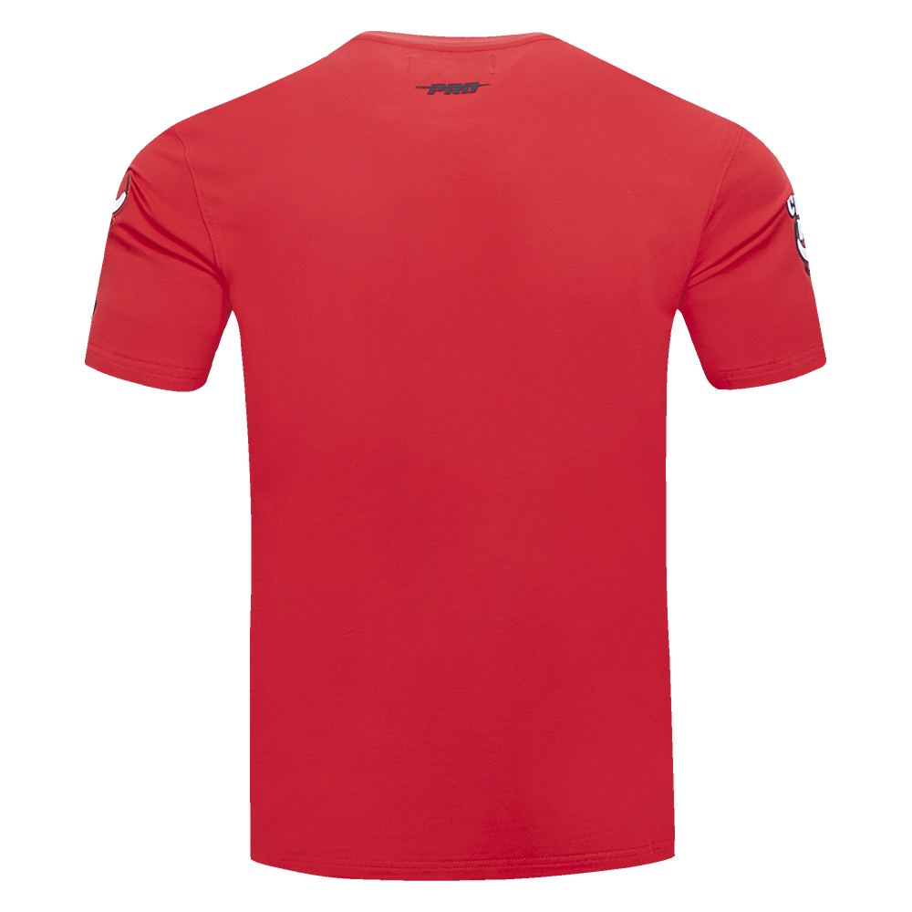 NBA CHICAGO BULLS SCRIPT TAIL MEN'S   TEE (RED)