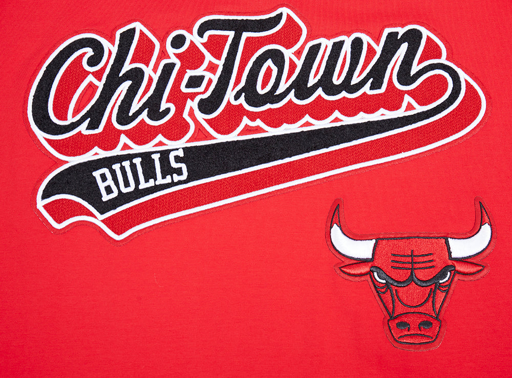 NBA CHICAGO BULLS SCRIPT TAIL MEN'S   TEE (RED)
