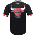 NBA CHICAGO BULLS SCRIPT TAIL CHEMISE BOUTONNÉE EN FILET POUR HOMME (NOIR/ROUGE)